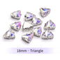 Acmore Crystal Moonlight Mixed Shapes Sew on Rhinestone With Silver Claw Setting DIY for Festival Decoration Accessories