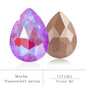 Colorful Drop Rhinestone Sewing Mocha Fluorescent Drop Crystal Stones for Clothes Jewelry Making Garment Decoration Rhinestones