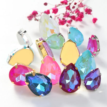 Metal Base Garment Decoration Glass Sew on Crystal Claw Rhinestone for Clothes Weeding Making Accessories
