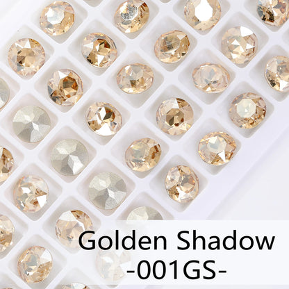 Acmore Crystal High Quality Gemstone Flower K9 Pointback Rhinestone Loose Stones Jewelry Glue on for DIY Decoration Clothing Desgin