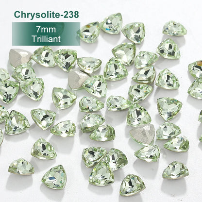 Acmore Crystal Design Chrysolite Series K9 Glass Various Shapes Rhinestone Loose Jewelry for Nail Art Rhinestones Fancy Decoration