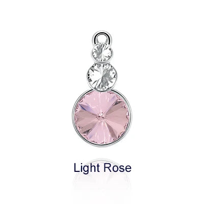 Acmore Crystal Triple Rivoli Shaped Shiny 9 Colors K9 Glass Crystal Stone Alloy Pendant for Bracelet Necklace Earring DIY Accessories