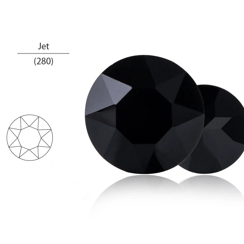 Acmore Crystal Gemstone Flower Round K9 Glass Rhinestones Crystal Pointback Glue on Clothing Making Nail Art Garment Crafts Jewelry