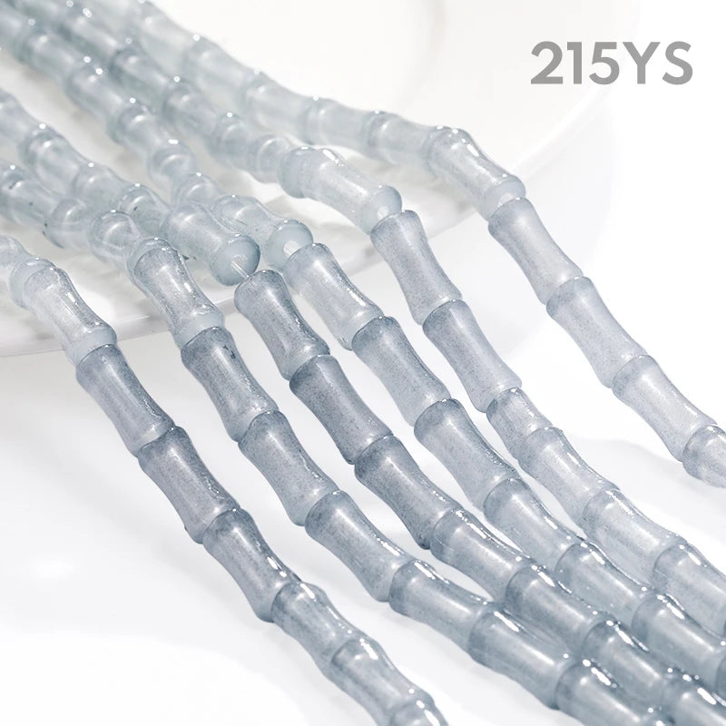Acmore Crystal  Factory Sale 6*13mm Beads Bamboo Joint Bulk  Glass Crystal Loose Beads for Necklace Making DIY Jewelry