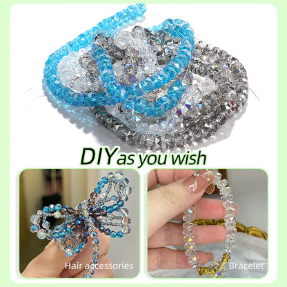 Acmore Crystal  12 Colors Bright  Loose  Glass Crafts Wheel Faceted Crystal Beads Jewelry  Finding Accessories for Necklace Earring