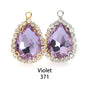 Acmore Crystal Drop Shape Crystal Stone Sewing on Golden/white K Claw Setting Pendant Necklace Strass Rhinestone Crafts