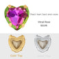 Crystal Ab Color Heart Shape Sewing Rhinestones With Golden Silver Claw Setting Peach Heart Hollow Claw Rhinestone