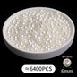 Acmore Crystal Wholesale Pearl Jewelry Beads White Abs Plastic Decoration Pearl Round Loose Pearls in Bulk With Holes