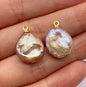 Acmore Crystal Fine Natural Freshwater Pearl Pendant Irregular Shape Star Circular Heart Baroque Pearl Charm DIY Jewelry Accessories