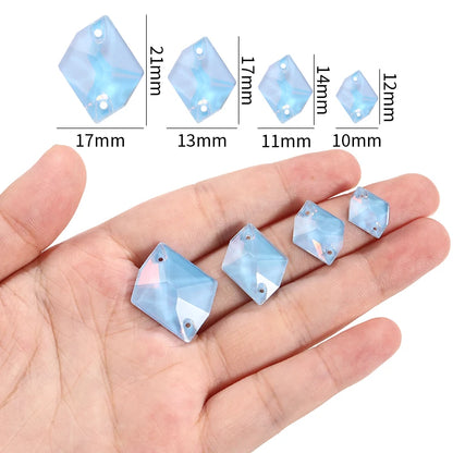 Acmore Crystal Cosmic  New Color Series Sew on Flat Back Glass Stone Crystal Sew on Rhinestone for Clothing Garment