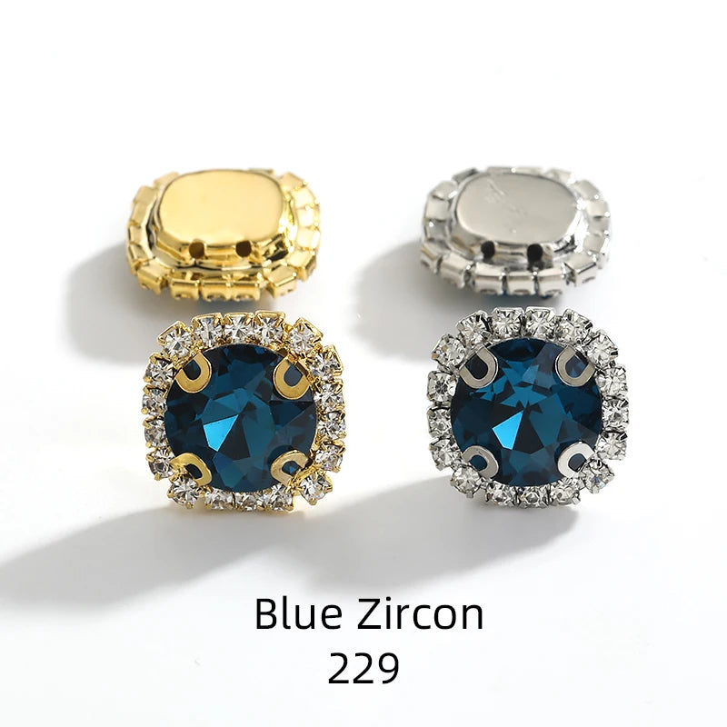 Acmore Crystal Wholesale Cheap Price Round Shape Glass Rhinestone With Claw Setting Stone for Garment Decoration