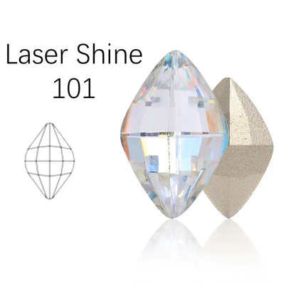 Acmore Crystal 9*14mm Lemon Point Back 22 Shiny Colors Crystal K9 Glass DIY for Garment Nail Art Rhinestones Accessories