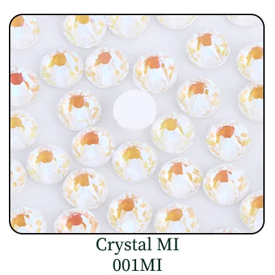Acmore Crystal 16 Cuts MI Flat Back Non Hot Fix Glass Nail Rhinestones for Jewelry Making Nail Art Decoration