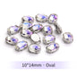 Acmore Crystal Moonlight Mixed Shapes Sew on Rhinestone With Silver Claw Setting DIY for Festival Decoration Accessories