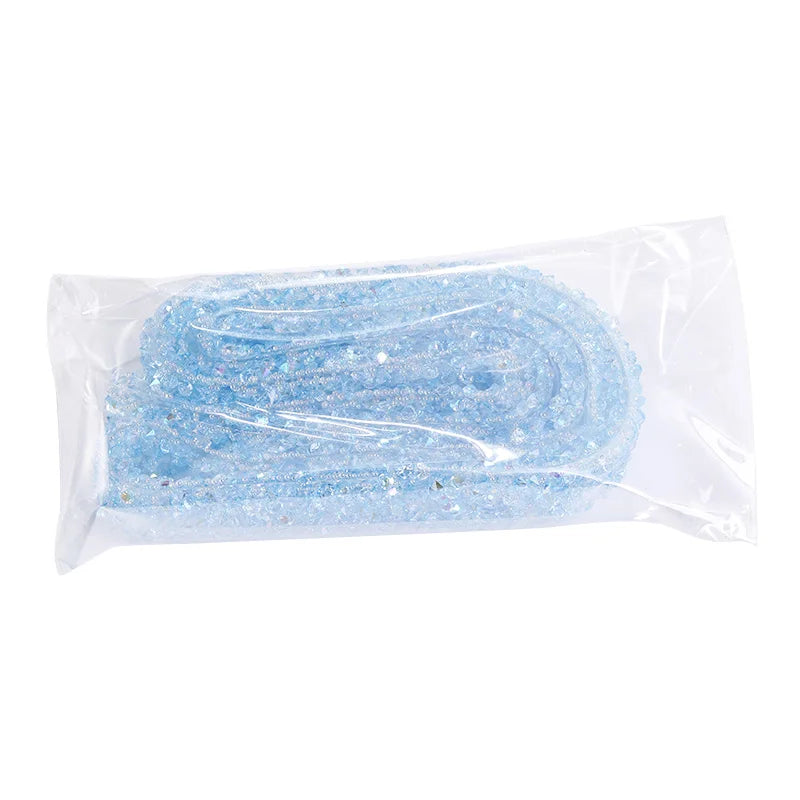 Acmore Crystal Wholesale 1.2cm Width Jelly Resin Strips Non Hotfix Stones Self-Adhevise Rhinestone Trim Sticker for DIY Tumbler