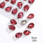 Acmore Crystal Crystals Rhinestone With Claw Strass Gems Sew on Rhinestone Drop Shape Crystal Fancy Stone With Claw for Garment