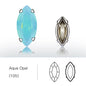 Acmore Crystal Navette Sew on Rhinestone With Setting for DIY Apparel Decoration