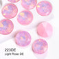 Acmore Crystal High Quality K9 Point Back Gemstone Flower Shape Glass Loose Rhinestones Opal Mocha Crystal Jewelry Diy Decoration
