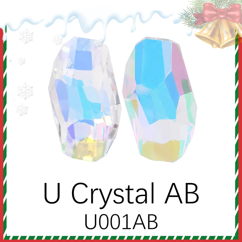 Acmore Crystal New Design Meteor Shaped Christmas Series Point Back Rhinestone K9 Glass Nail Art Supplies DIY Decoration Accessories