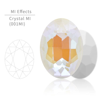 Acmore Crystal K9 Fancy Stone Rhinestones  MI MK LS Series Oval Point Back Shapes Glass Crystal Stone Women Clothes Shoes Bags