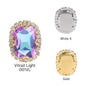 Acmore Crystal Gold Bottom High Quality 13*18mm Rhinestone Beads With Claw Sew on Glass Crystal Stone for DIY Design Accessories