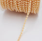 Acmore Crystal  4mm Craft Imitation Pearl Beads Cotton Line Chain for DIY Wedding Party Decoration Party Jewelry Findings Accessories
