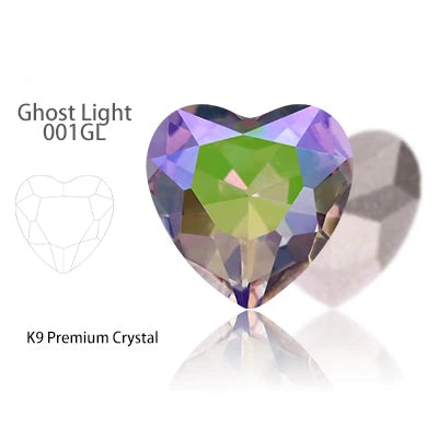 Acmore Crystal High Quality K9 Glass 8-27mm Heart Shape Point Back DIY Decoration Accessories Press on Nail Art Supplies Rhinestones