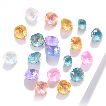 Acmore Crystal High Quality Cushion Shape Protein Mocha Series 8mm/10mm Pointback Crystal Stones Rhinestones for Jewelry Making Garment