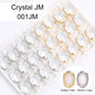 Acmore Crystal Oval Auroa Mocha Rhinestone With Hollow Claw K9 Glass Pointback Rhinestone for Clothing