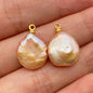 Acmore Crystal Fine Natural Freshwater Pearl Pendant Irregular Shape Star Circular Heart Baroque Pearl Charm DIY Jewelry Accessories