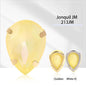 Acmore Crystal Aurora Mocha Pointback Drop Shaped Crystal Stone Rhinestone With Copper Hollow Claw Sew on Garment DIY Accessories