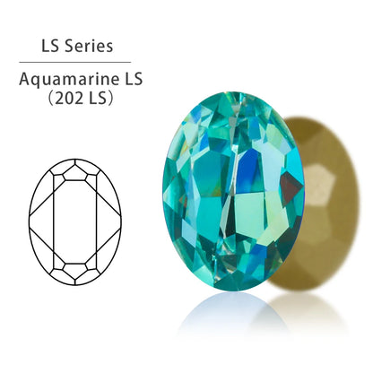 Acmore Crystal K9 Fancy Stone Rhinestones  MI MK LS Series Oval Point Back Shapes Glass Crystal Stone Women Clothes Shoes Bags