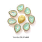 Acmore Crystal New Arrival Double-layers Drop Shape Flat Back Claw Rhinestones Golden Sunflower Sew-on Crystal Glass for Clothing