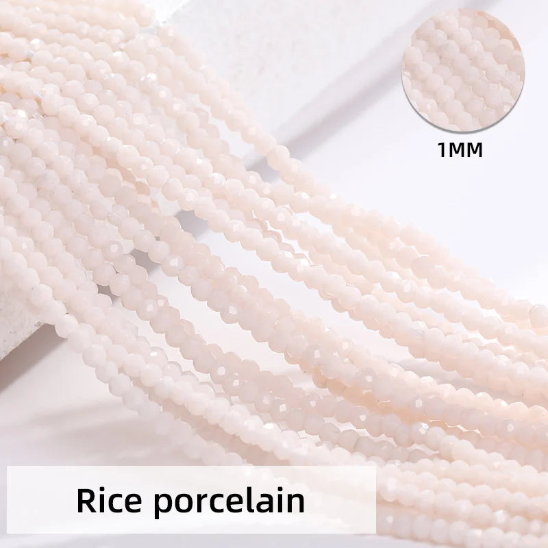 Acmore Crystal 1mm 20 Colors Loose Crystal Stones Jewelry Making Crafts Waist Necklace Earring Flat Beads DIY Deco Accessories