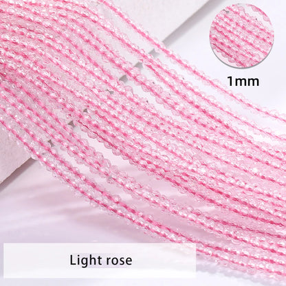 Acmore Crystal 1mm 20 Colors Loose Crystal Stones Jewelry Making Crafts Waist Necklace Earring Flat Beads DIY Deco Accessories