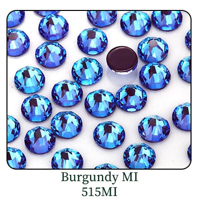 Acmore Crystal 16 Cuts MI Flat Back Non Hot Fix Glass Nail Rhinestones for Jewelry Making Nail Art Decoration