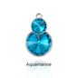 Acmore Crystal Double Rivoli Shaped Fancy Shiny 16 Colors Crystal Stones K9 Glass Alloy Back Pendant Necklace for DIY Earring Charms