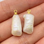 Acmore Crystal Fine Natural Freshwater Pearl Pendant Irregular Shape Star Circular Heart Baroque Pearl Charm DIY Jewelry Accessories