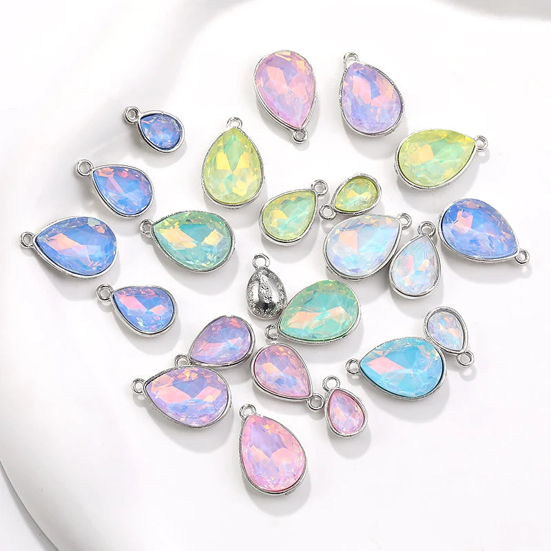Acmore Crystal New Product Drop Alloy Pendant With Single Loop Opal Mocha DE Rhinestones Glass Jewelry Wholesale Clothes Accessories