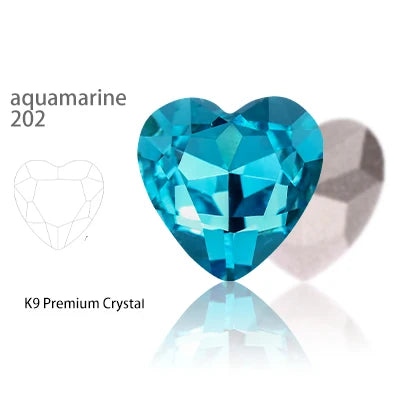 Acmore Crystal High Quality K9 Glass 8-27mm Heart Shape Point Back DIY Decoration Accessories Press on Nail Art Supplies Rhinestones