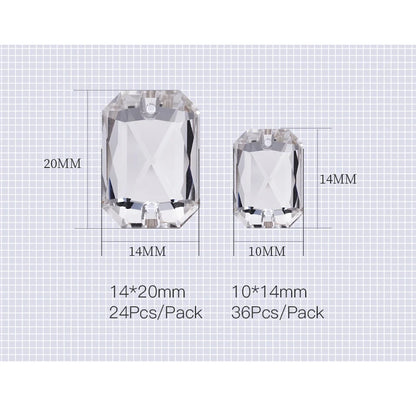 Acmore Crystal Octagon Sew on Flat Back Stone Jewelry Finding Crafts Making Decoration Accessories Stones Sewing on Clothes