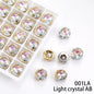 Acmore Crystal High Quality Cushion Shape Crystal Glass Sew on Copper Claw Rhinestones for Clothes Bags Sewing Accessories