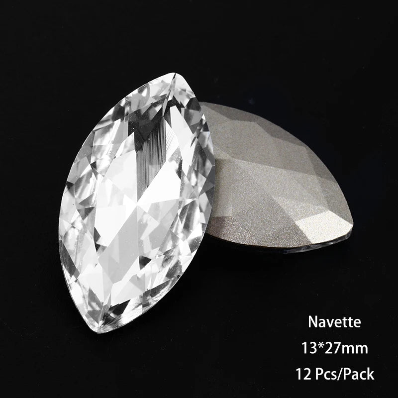 Acmore Crystal New Desgin Big Size Multiful Shapes Crystal Glass Fancy Rhinestones for Jewelry Making and Crystal Craft