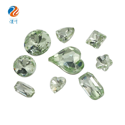 Acmore Crystal Design Chrysolite Series K9 Glass Various Shapes Rhinestone Loose Jewelry for Nail Art Rhinestones Fancy Decoration