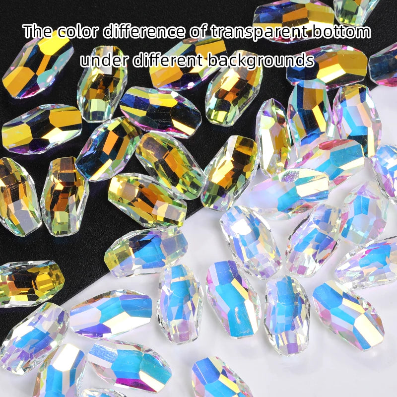 Acmore Crystal New Design Meteor Shaped Christmas Series Point Back Rhinestone K9 Glass Nail Art Supplies DIY Decoration Accessories