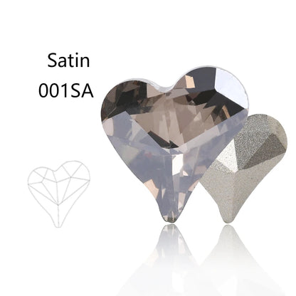 Acmore Crystal Sweet Heart Fancy Shaped Pointback K9 Glass Rhinestones Crystal Stones Crafts for Jewelry Making Garment Decoration