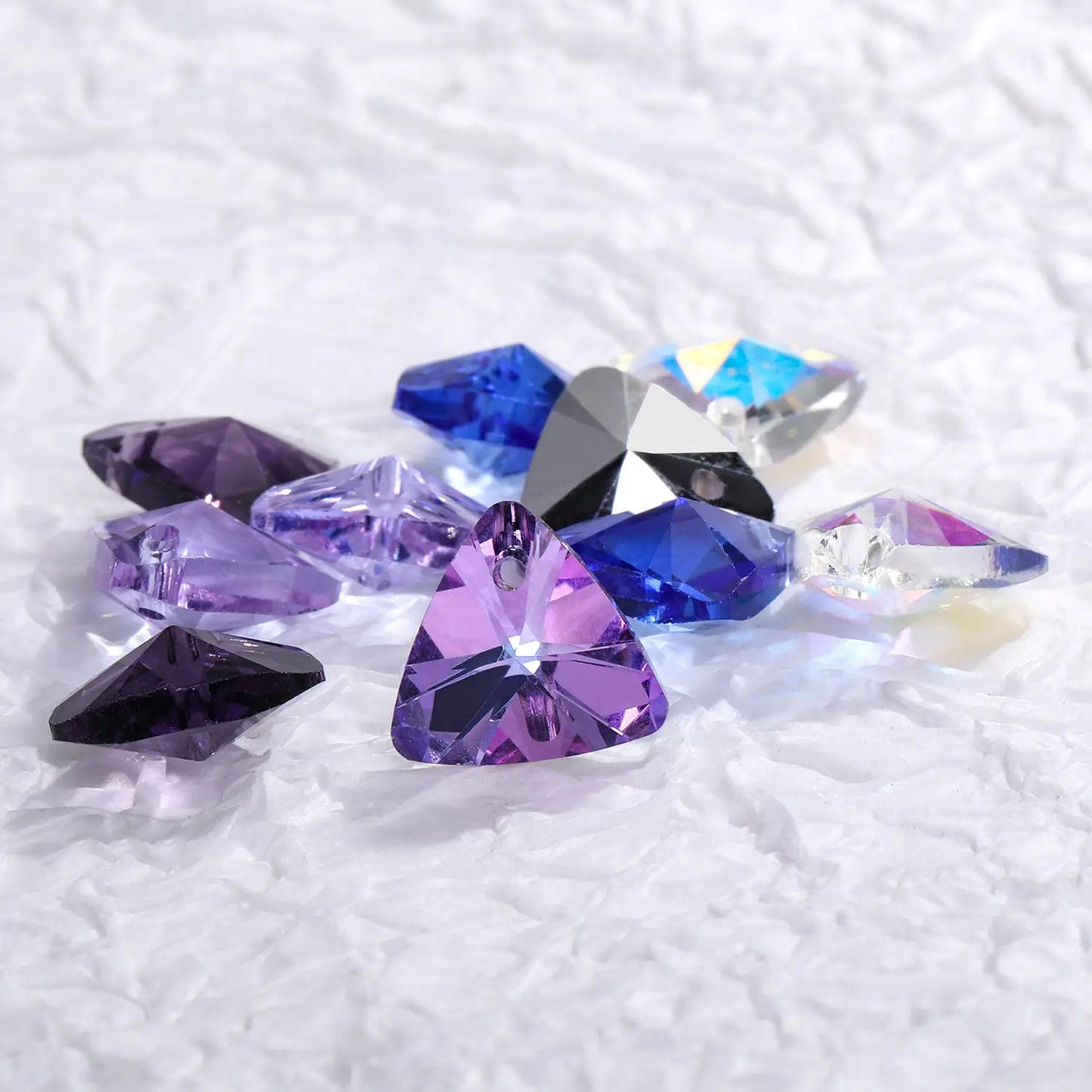 Xichuan Triangle Shaped 8/12mm New China Loose Point Back Crystal Stones Crafts Rhinestone for Jewelry Making Pendant Necklace