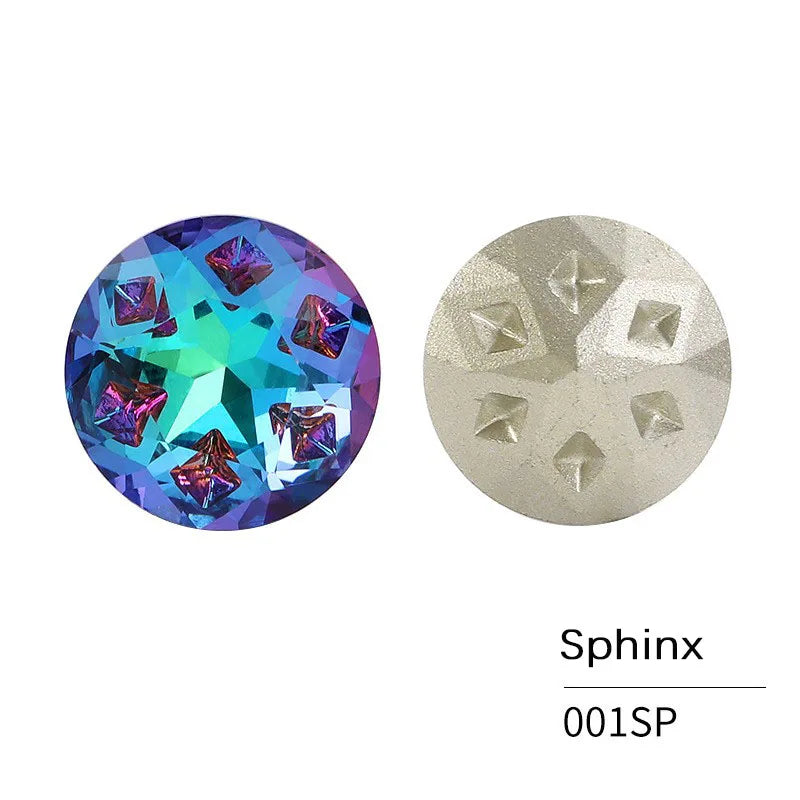 Acmore Crystal Round Star Meteorite Series 12 /18mm K9 Glass Pointback Crystal Stones Rhinestones for Jewelry Making Garment