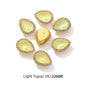 Acmore Crystal New Arrival Double-layers Drop Shape Flat Back Claw Rhinestones Golden Sunflower Sew-on Crystal Glass for Clothing