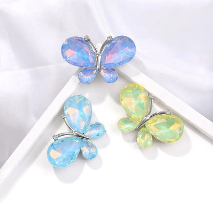 Acmore Crystal New Design Loose Stone Butterfly Alloy Flower Shapes Crystal Point Back Rhinestone DIY Clothes Decoration